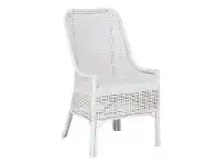 LivingStyles Albany Rattan Dining Chair, White offer