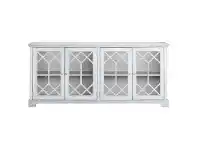 LivingStyles Norah Recycled Pine Timber 4 Door Sideboard, 200cm, Antique White offer