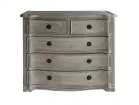 LivingStyles Amine Bayur Wood 5 Drawer Chest offer