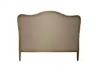 LivingStyles Angliers Linen & Oak Timber Bed Headboard, King offer