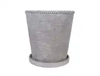 LivingStyles Salins Rope Handmade Terracotta Planter, Large, Grey offer
