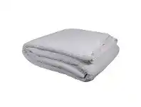 LivingStyles Bande Cotton Linen Bed Cover, Queen, White offer