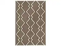 LivingStyles Fantasy Festival Handmade Wool Rug, 155x225cm, Taupe offer