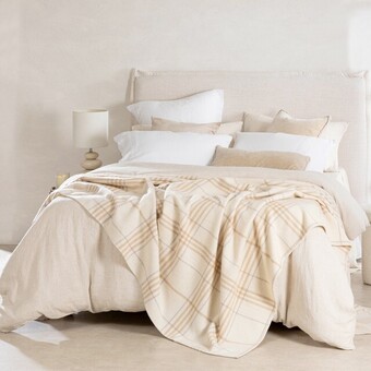 Pillow Talk Check 460gsm australian wool blanket by m.u.s.e. offer