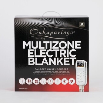 Multi zone fitted electric blanket by onkaparinga