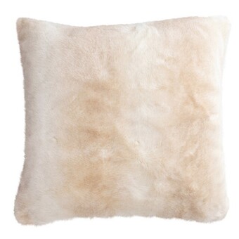 Pillow Talk Pelage faux fur large square cushion by m.u.s.e. offer