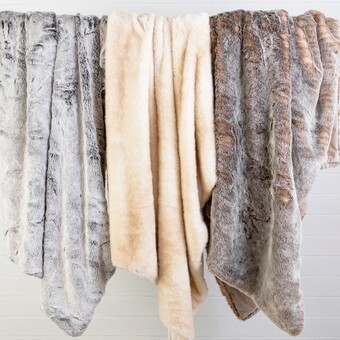 Pillow Talk Pelage faux fur extra large throw by m.u.s.e. offer