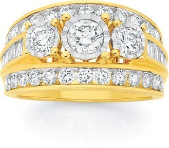 Angus & Coote 9ct gold diamond dress ring offer