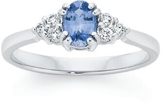 Angus & Coote 9ct white gold ceylon sapphire ring offer