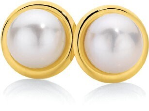 Angus & Coote 9ct gold cultured freshwater pearl stud earrings offer