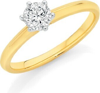 Angus & Coote 18ct gold diamond solitaire ring offer