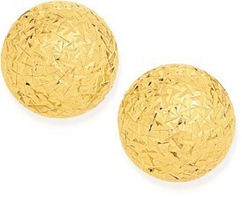 Angus & Coote 9ct gold 8mm diamond-cut ball stud earrings offer