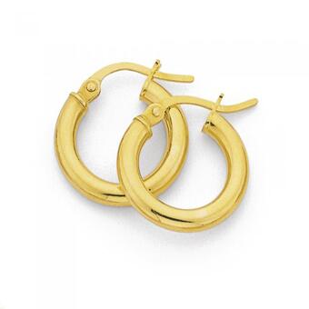 Goldmark 9ct gold 2.5x10mm polished hoop earrings offer