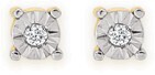 Goldmark 9ct gold diamond miracle set stud earrings offer