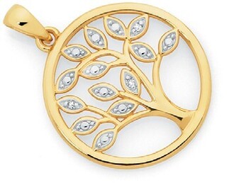 Goldmark 9ct gold diamond tree of life pendant offer