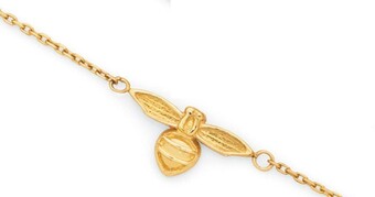 Goldmark 9ct gold 19cm bumble bee solid trace bracelet offer