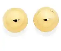 Goldmark 9ct gold 4mm half dome stud earrings offer
