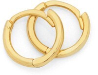 Goldmark 9ct gold 1.5x7mm fine polished huggie earrings offer