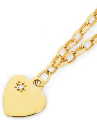 Goldmark 9ct gold 16.5cm solid diamond belcher bracelet offer
