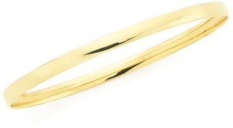 Goldmark 9ct gold 4x62mm solid comfort bangle offer