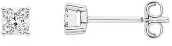 Goldmark 9ct white gold diamond square stud earrings offer