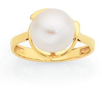 Goldmark 9ct gold cultured freshwater pearl ring offer