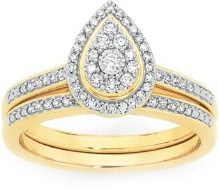 Goldmark 9ct gold diamond bridal set offer