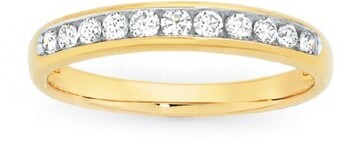Goldmark 9ct gold diamond channel set band offer