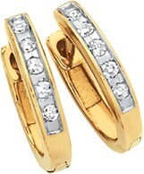 Goldmark 9ct gold diamond huggies offer