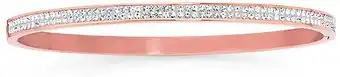 Goldmark Rose plated stainless steel narrow oval crystal bangle offer