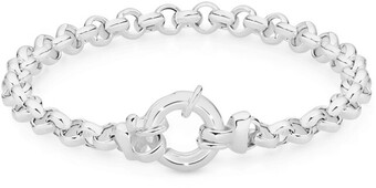 Goldmark Sterling silver 19cm belcher bolt ring bracelet offer