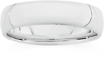 Goldmark Sterling silver 5mm light half round ladies ring offer