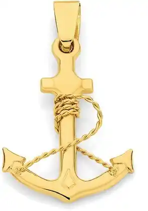 Goldmark 9ct gold gents anchor pendant offer