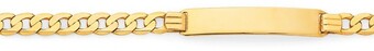 Goldmark 9ct gold gents 21cm solid curb id bracelet offer