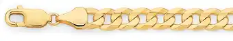 Goldmark 9ct gold gents 21cm concave curb bracelet offer