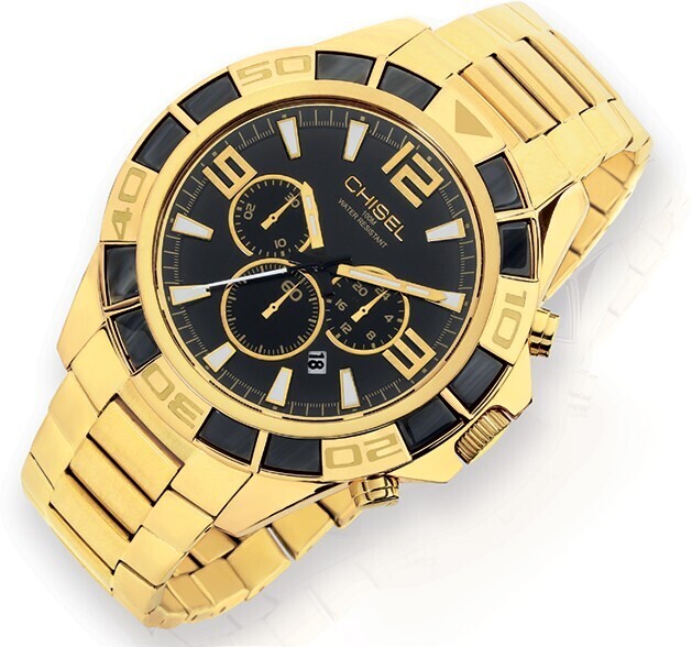 Chisel men's gold hot sale tone watch