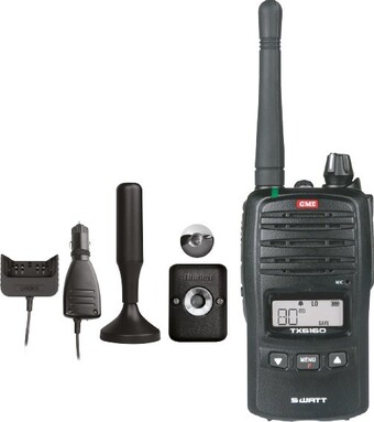 Autobarn Gme 5w/1w 80ch ip67 uhf cb handheld radio with built in led torch offer