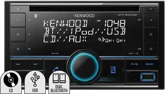 Autobarn Kenwood 2 din head unit w/ cd usb & bluetooth offer