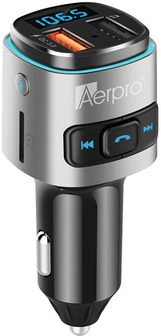 Autobarn Aerpro in car bluetooth hands free fm transmitter kit with usb fast charger offer