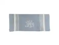 LivingStyles Montreal Cotton Monogram Tea Towel, Blue / White offer