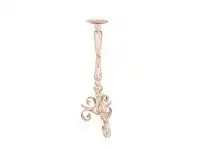 LivingStyles Jacqueline Iron Candlestick, Small, Rustic Cream offer