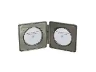 LivingStyles Torrens Pewter Double Round Photo Frame, 2x2" offer