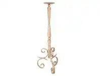 LivingStyles Jacqueline Iron Candlestick, Large, Rustic Cream offer