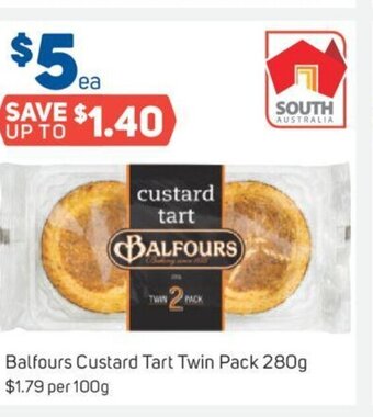 Foodland Balfours Custard Tart Twin Pack 280g offer