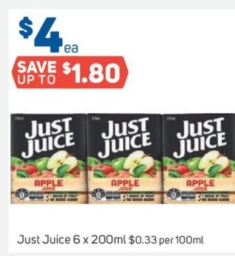 Foodland Just Juice 6 x 200ml offer