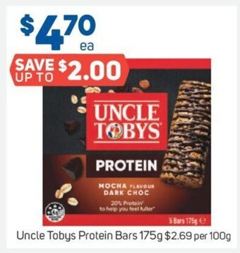 Foodland Uncle Tobys Protein Bars 175g offer