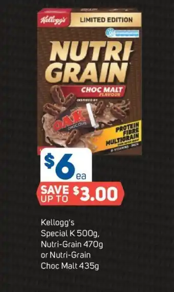 Foodland Special K 500g, Nutri-Grain 470g or Nutri-Grain Choc Malt 435g offer
