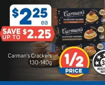 Foodland Carman's Crackers 130-140g offer