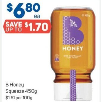 Foodland B Honey Squeeze 450g offer