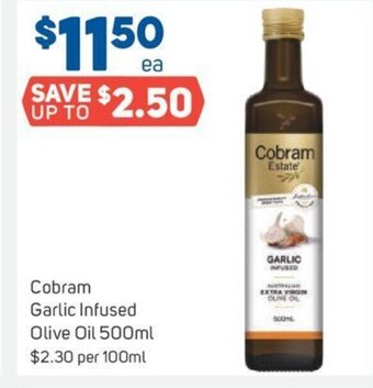 Foodland Cobram Garlic Infused Olive Oil 500ml offer